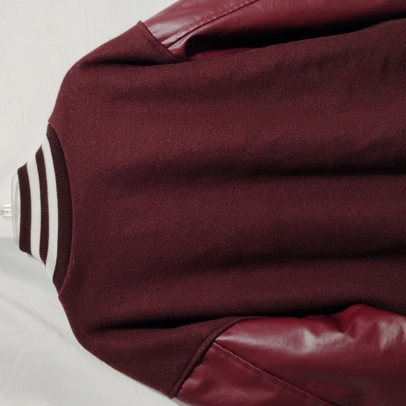 FLASH SALE! RARE! Awards USA Vintage Varsity Wool Leather Bomber Jacket S.XL - Picture 8 of 13